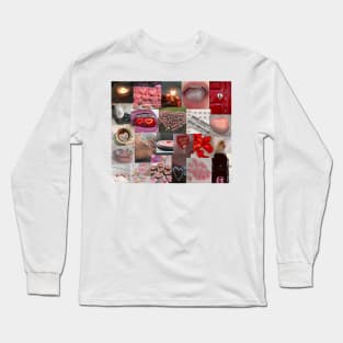 heart aesthetic collage Long Sleeve T-Shirt